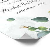 Modern Eucalyptus Greenery Vrijgezellenfeest Welko Poster (Hoek)