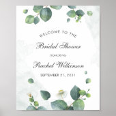 Modern Eucalyptus Greenery Vrijgezellenfeest Welko Poster (Voorkant)