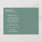 Modern Eucalyptus Greenery Wedding Aankondigingskaart (Achterkant)