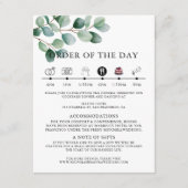 Modern Eucalyptus Greenery Wedding Informatiekaartje (Voorkant)