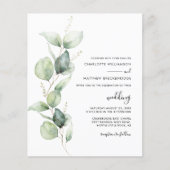 Modern Eucalyptus Greenery Wedding Invitation (Voorkant)