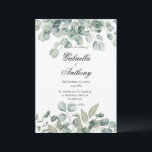 Modern Eucalyptus Greenery Wedding Invitations Kaart<br><div class="desc">Elegant eucalyptus rustic lijst omringend mooi script en eenvoudige typografie. Pas aan zoals nodig. Als u de link "Verder aanpassen" wilt aanpassen, klikt u op de link "Verdere aanpassingen aanpassen" en gebruikt u het ontwerpgereedschap om wijzigingen aan te brengen. Vele verschillende papieren selecties, evenals papieren vormen. 100% klanttevredenheid bij "Zazzle"...</div>