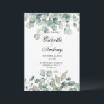 Modern Eucalyptus Greenery Wedding Invitations Kaart<br><div class="desc">Elegant eucalyptus rustic lijst omringend mooi script en eenvoudige typografie. Pas aan zoals nodig. Als u de link "Verder aanpassen" wilt aanpassen, klikt u op de link "Verdere aanpassingen aanpassen" en gebruikt u het ontwerpgereedschap om wijzigingen aan te brengen. Vele verschillende papieren selecties, evenals papieren vormen. 100% klanttevredenheid bij "Zazzle"...</div>