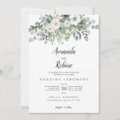 Modern Eucalyptus Greenery Wedding Kaart (Voorkant)