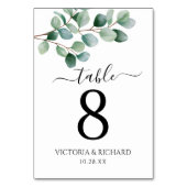 Modern Eucalyptus Greenery Wedding Kaart (Voorkant)