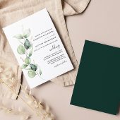 Modern Eucalyptus Greenery Wedding Kaart