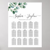 Modern Eucalyptus Greenery Wedding Poster (Voorkant)