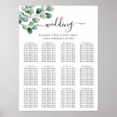 Modern Eucalyptus Greenery Wedding Poster (Voorkant)