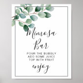 Modern Eucalyptus Greenery Wedding Poster (Voorkant)