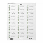 Modern Eucalyptus Greenery Wedding Return Address Etiket (Full Sheet)