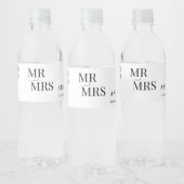 Modern Eucalyptus Greenery Wedding Waterfles Etiket (Flessen)