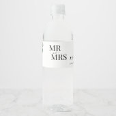 Modern Eucalyptus Greenery Wedding Waterfles Etiket (Voorkant)