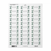 Modern Eucalyptus Groene Retouradres Etiket (Full Sheet)