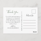 Modern eucalyptus krans Lijst dank je Boho Briefkaart (Achterkant)