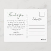 Modern eucalyptus krans Lijst dank je Boho Briefkaart (Achterkant)