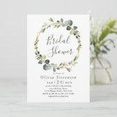 Modern Eucalyptus krans Lijst Vrijgezellenfeest Bo Kaart (Staand voorkant)