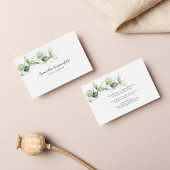 Modern Eucalyptus Minimalist Elegant Script Visitekaartje