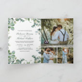 Modern Eucalyptus Photo Collage QR Code Wedding (Binnen)