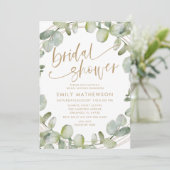 Modern Eucalyptus Sage Green Vrijgezellenfeest Kaart (Staand voorkant)