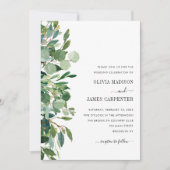 Modern Eucalyptus Sage Greenery Foliage Wedding Kaart (Voorkant)