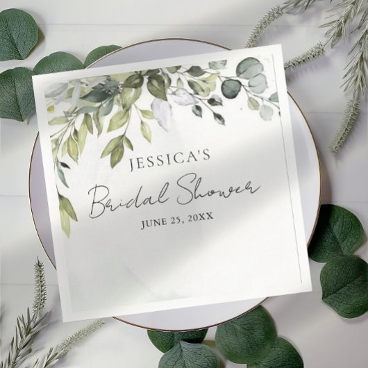 Modern Eucalyptus Vrijgezellenfeest Napkins Servet