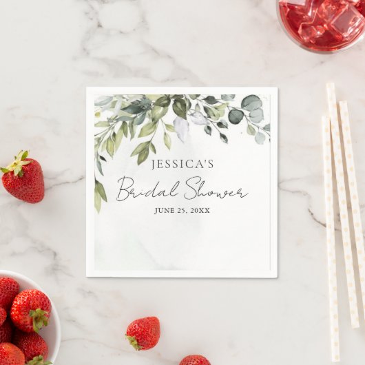 Modern Eucalyptus Vrijgezellenfeest Napkins Servet (Insitu)