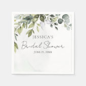 Modern Eucalyptus Vrijgezellenfeest Napkins Servet (Voorkant)