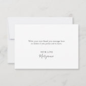 Modern Eucalyptus Waterverf Green Foliage Script Bedankkaart (Achterkant)