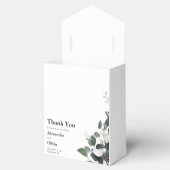 Modern Eucalyptus Wedding Bedankdoosjes (Geopend)