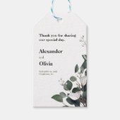 Modern Eucalyptus Wedding Cadeaulabel (Voorkant)