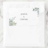 Modern Eucalyptus Wedding Envelope Seal Rechthoekige Sticker (Tas)