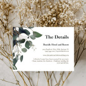 Modern Eucalyptus Wedding Informatiekaartje