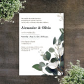 Modern Eucalyptus Wedding Kaart