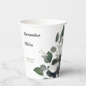Modern Eucalyptus Wedding Papieren Bekers (Voorkant)