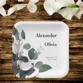 Modern Eucalyptus Wedding Papieren Bordje