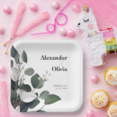 Modern Eucalyptus Wedding Papieren Bordje (Feest)