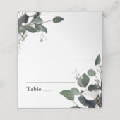 Modern Eucalyptus Wedding Plaatskaartje (Buitenkant ongevouwen)