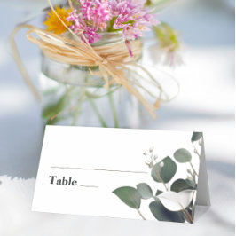 Modern Eucalyptus Wedding Plaatskaartje