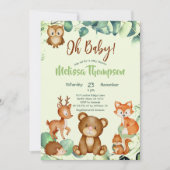 Modern Eucalyptus Woodland Dieren Bosvrienden Kaart (Voorkant)