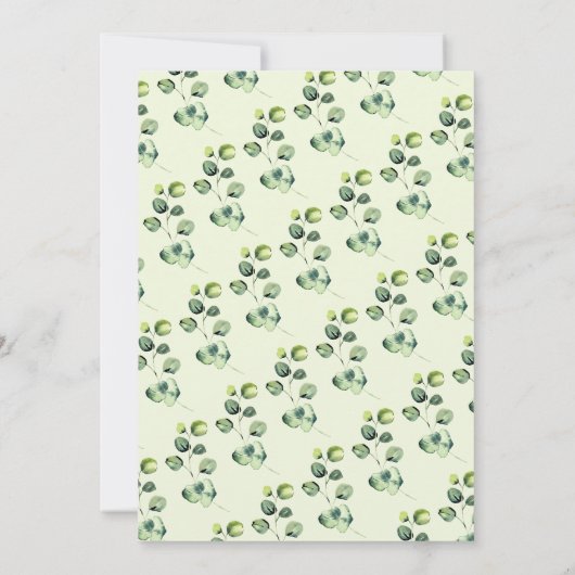 Modern Eucalyptus Woodland Dieren Bosvrienden Kaart (Achterkant)