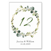 Modern Eucalyptus Wreath Lijst Wedding Kaart (Achterkant)
