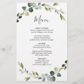 Modern Eucalyptus Wreath Weddenrenmenu (Voorkant)