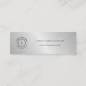 Modern Event Business Logo Silver Drink Voucher Mini Visitekaartje (Achterkant)