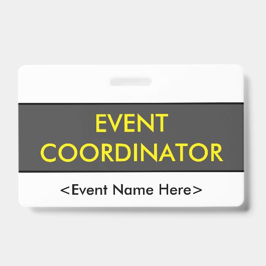 Modern "EVENT COÖRDINATOR" Badge (Voorzijde)