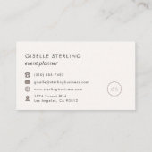 Modern Event Planner Blush Pink Minimalistische Lu Visitekaartje (Achterkant)