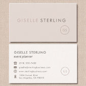 Modern Event Planner Blush Pink Minimalistische Lu Visitekaartje