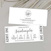 Modern Event Ticket Business Logo Gala Toegangspas Kaart