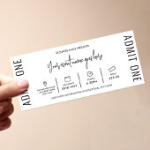 Modern Event Ticket Business Logo Gala Toegangspas Kaart