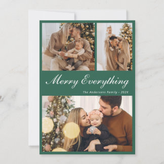 Modern Everything Christmas Holiday Card Feestdagenkaart
