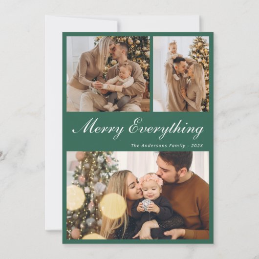 Modern Everything Christmas Holiday Card Feestdagenkaart (Voorkant)